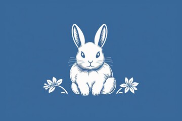 Step into the world of visual poetry with a vector sketch showcasing a cute bunny's outline in minimalistic line art doodles that convey a spectrum of endearing poses.