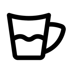 Pour Cup Line UI Icon