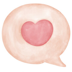 heart in speech bubble icon  illustration