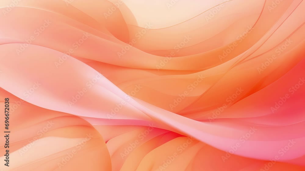 Aufkleber closeup of a gentle and soothing abstract background in peach fuzz shades, creating a calming ambian