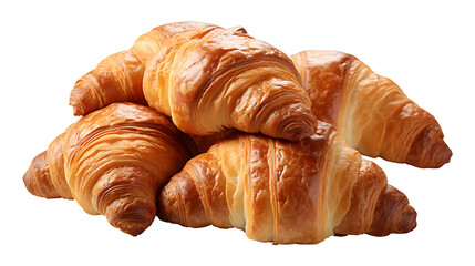 Croissants on a transparent png background