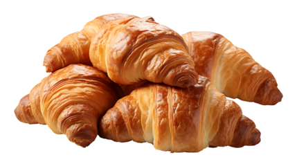Croissants on a transparent png background