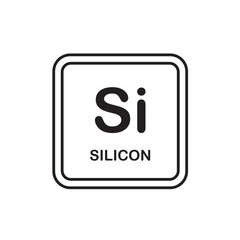 silocon periodic icon vector element design template