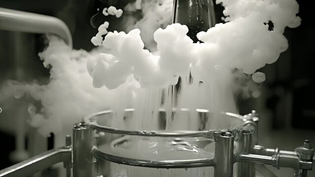 An infrared capturing the chemical reaction between a fatty acid and sodium hydroxide, forming soap molecules commonly used in cleansers and makeup removers.