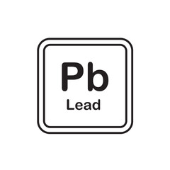 lead   periodic icon vector element design template