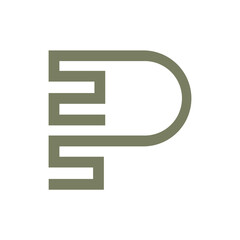 Monogram P design vector logo. Monogram initial letter mark P logo design. Monogram design vector logo. Monogram initial letter mark P logo design. Simple P monogram. Monogram P design logo