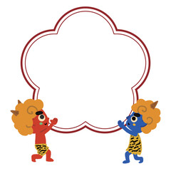 節分_手描きイラスト_フレーム
