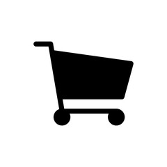 Shopping cart simple vector icon illustration.
