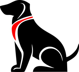 dog silhouette logo design