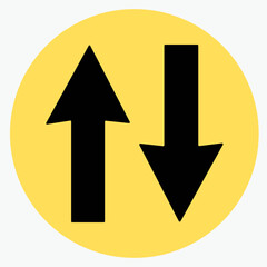 yellow arrow sign