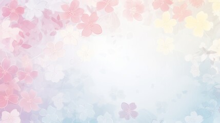 Delicate flower pattern background in soft pastel hues