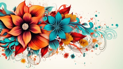 Detailed and artistic flower pattern with a unique and creative look