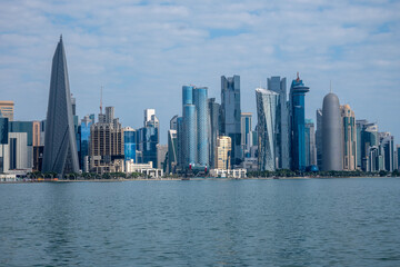 Fototapeta na wymiar The skyline of Doha, Qatar
