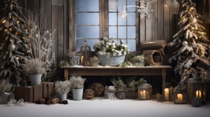 Dynamic winter backdrop, adding a touch of Christmas excitement