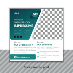 Business social media post square flyer Digital marketing banner design template.