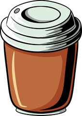 Coffe and tea paper cup illustration