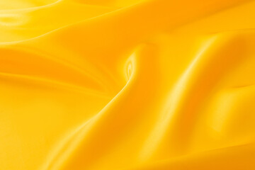 Close up of yellow silk background