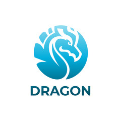 Simple Dragon logo Minimalist
