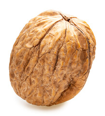Walnuts isolate on white background with clipping path.