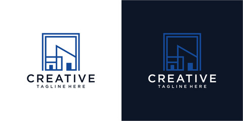 Minimalist elegant building logo design