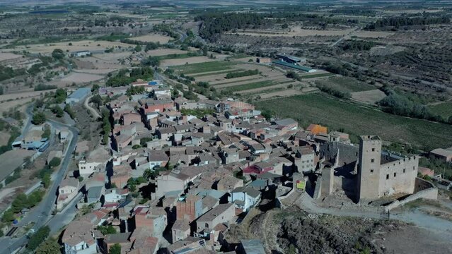 Ciutadilla Castle in the town of Ciutadilla, region of Urgell, province of L&eacute;rida in Catalonia