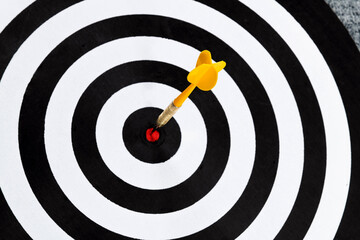 Dart hitting on center target