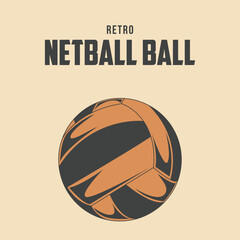 Retro Netball Ball Vector