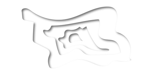 Modern wallpaper texture and realistic design use for banner flyers, posters. Abstract White paper cut background with lines.3d topography realistic papercut decoration textured background.