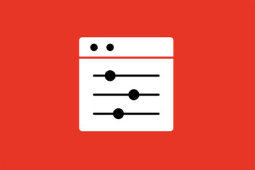 browser options illustration. Vector illustration in flat style design.	