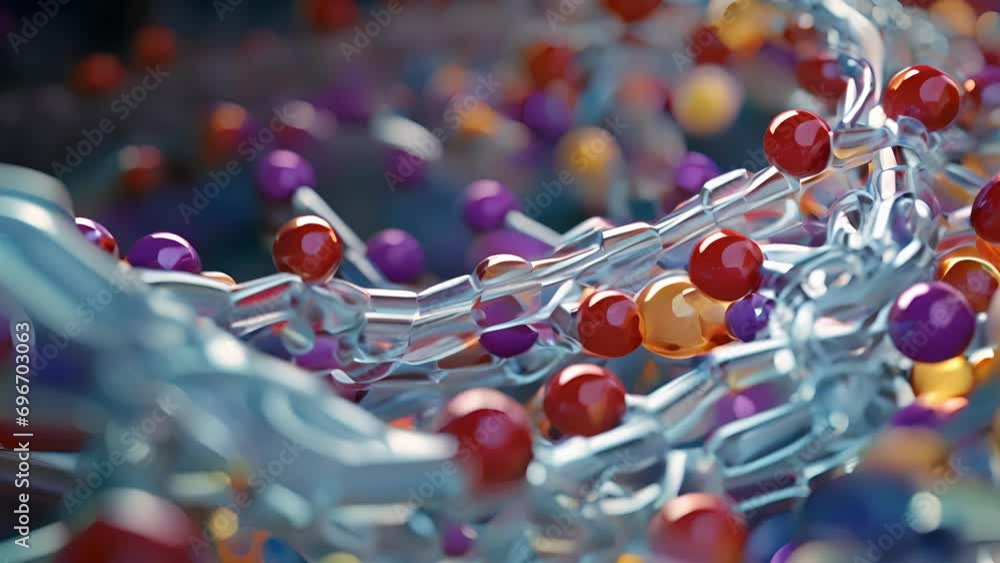 Aufkleber detailed visual of aigenerated 3d models simulating drugprotein interactions, aiding in the developm
