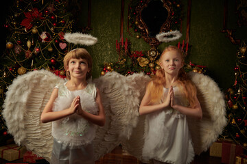 two angel kids