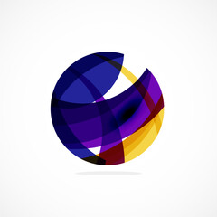 Abstract circle logo, dynamic aesthetic. Simplicity suggests connectivity, fluidity, and energy, making it a versatile choice for brands seeking a modern, visually engaging identity