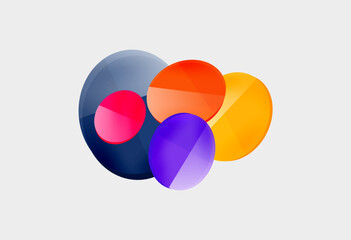 Geometric circles background. Creative minimal composition