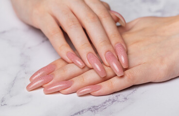 Female hands with beautiful manicure