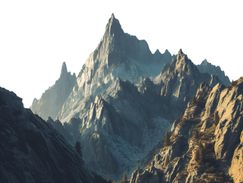 mountain peak on transparent background
