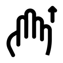 Drag Up Line UI Icon