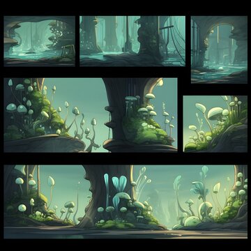 Create 2d Animation Background Inspired By Rick And Morty's Artist Nick Bear
