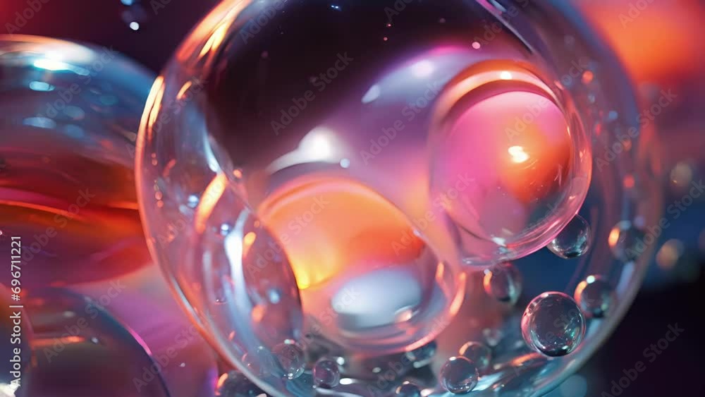 Poster the intricate patterns and shapes of a soap bubble, created by the interference of light as photons 
