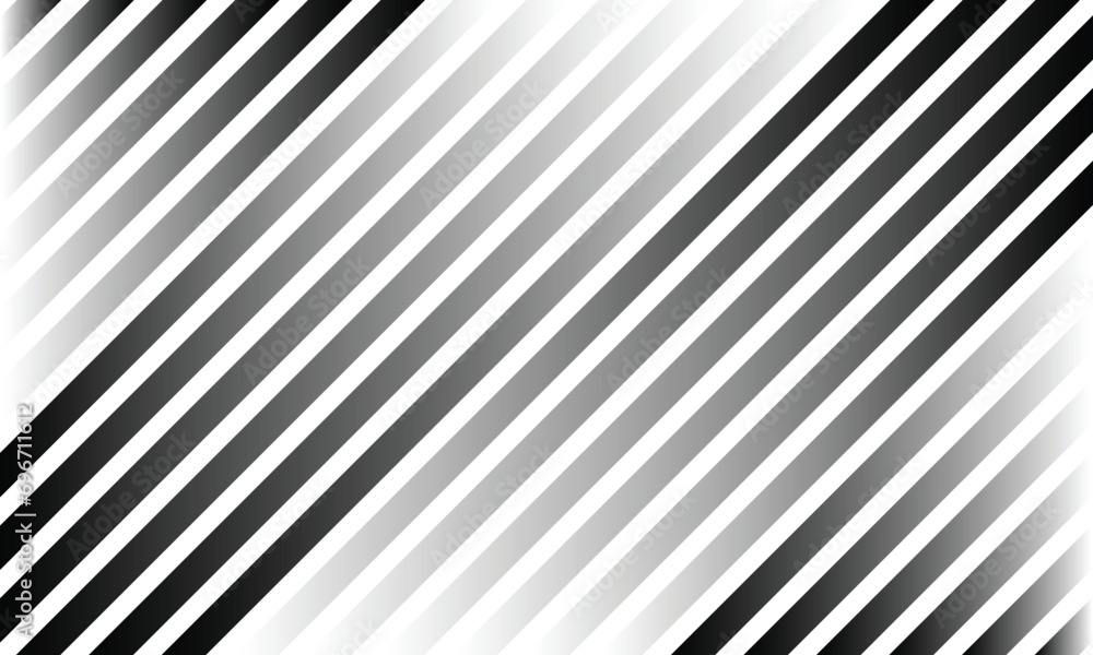 Aufkleber abstract black and white gradient diagonal thick line pattern.