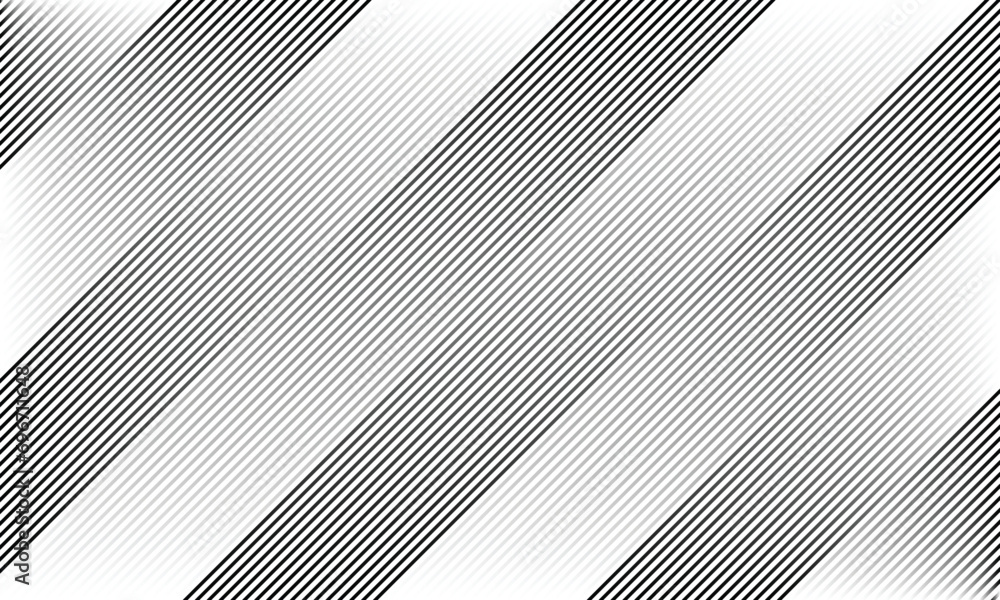 Poster abstract black and white gradient diagonal stripe straight line pattern.