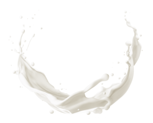 Curve milk splash isolated
