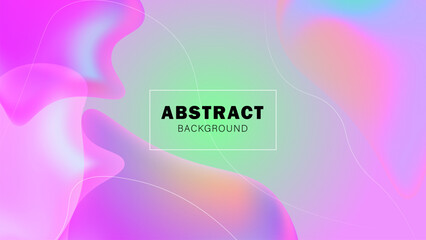 Modern Fluid Background With Elegant Abstract Shapes With Purple And Cyan Gradients. Vector EPS 10