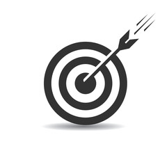 Archery target icon isolated vector illustration.