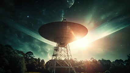 An upclose of a mysterious signal picked up by a radio telescope, leading scientists to wonder if it could be a form of communication from intelligent alien life.