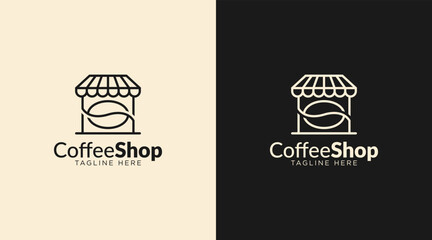 Coffee shop logo design illustration