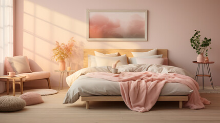 Fototapeta na wymiar A warm and inviting bedroom