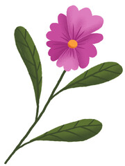 Pink Flower Pastel With Textured Graphic Element