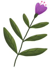 Purple Flower Pastel With Textured Graphic Element
