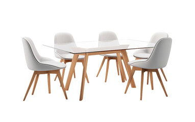 Dining Table on Transparent Background.