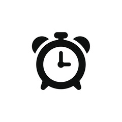 Alarm clock icon isolated on transparent background